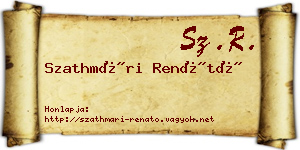 Szathmári Renátó névjegykártya